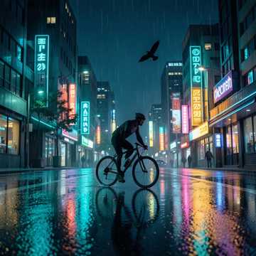 踩单车追月光