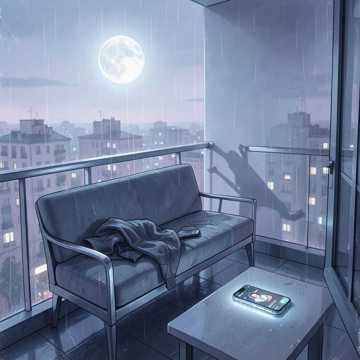 空杯对月