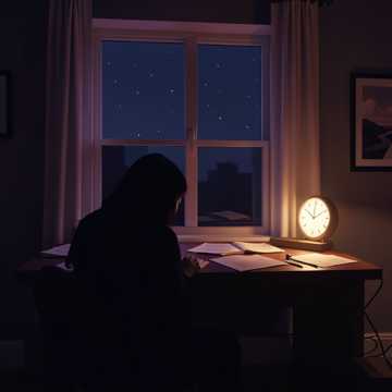 熬夜了