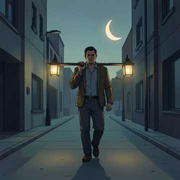 扁担两旁是月光