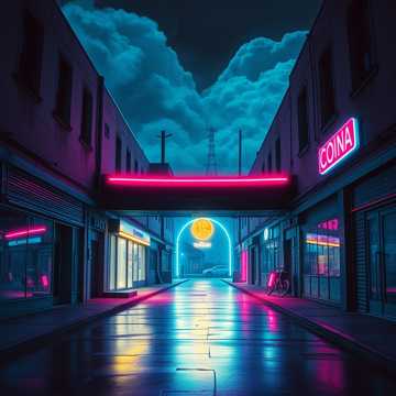 风暴夜的硬币桥