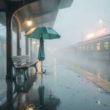 雨停在车站