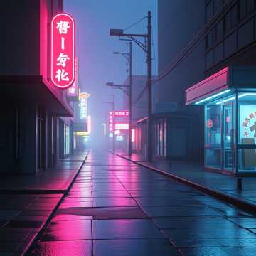 霓虹未眠的街