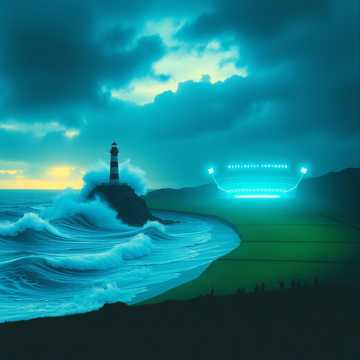 蓝涌浪尖