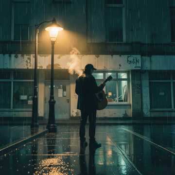 路灯下的烟