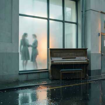 旧钢琴搁浅的雨季