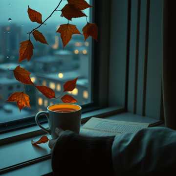 梧桐叶落奶茶凉
