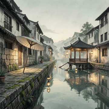 华阳暮色图