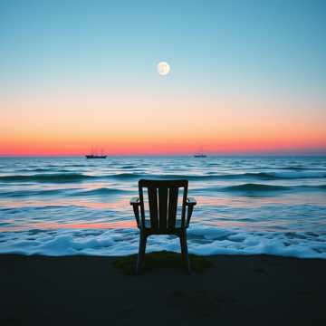 空椅子望海