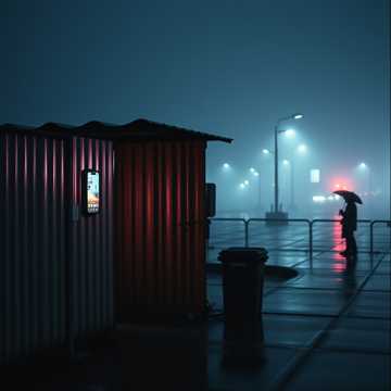 雨声敲打铁皮屋
