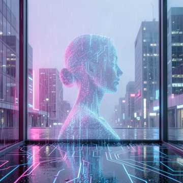 夜雨浸窗花
