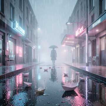 雨夜纸船沉