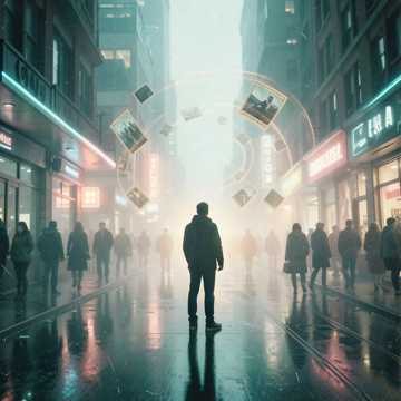 人潮散尽的街头