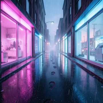 霓虹未眠的街