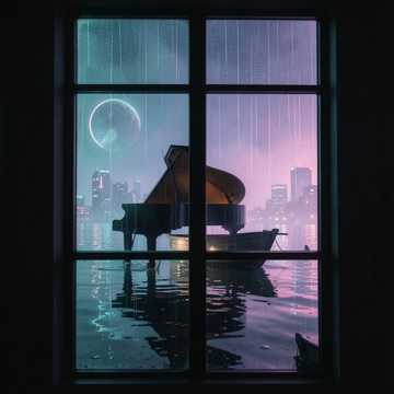 湿掉的窗景