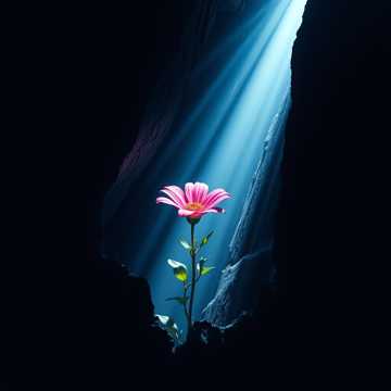 逆风的花