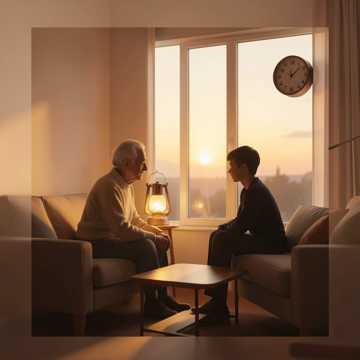 白发对座如夕照