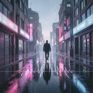 霓虹下坠的影