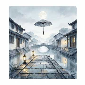 烟雨碎清笛
