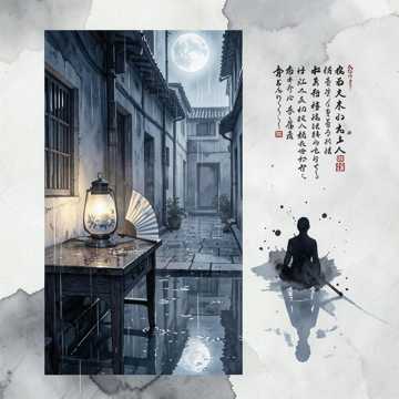 墨色折扇