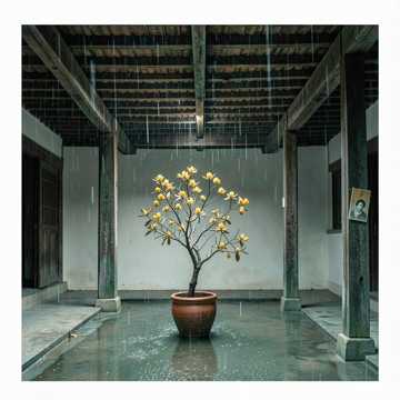 旧檐听雨