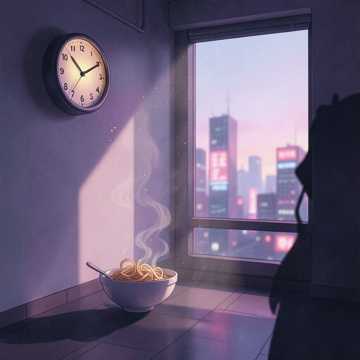 闹钟依旧在六点整