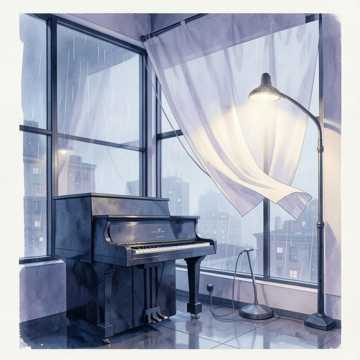 夜雨纸上