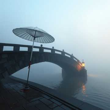 烟雨小桥