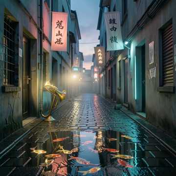 追风踏过的水影