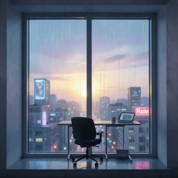 整扇窗的雨