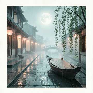 烟雨画扬州
