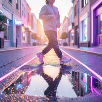 踩着晨光跑进来
