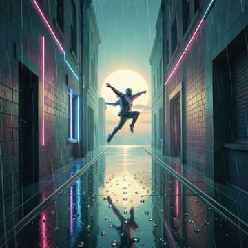 踩着雨滴的光