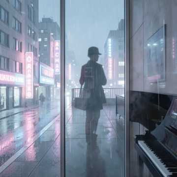 雨停在窗边