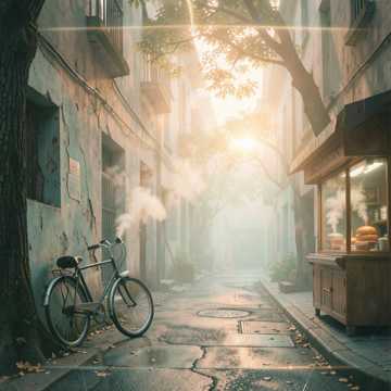 旧巷晨昏