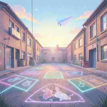 纸飞机飞过旧操场