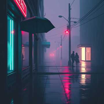 雨后的街