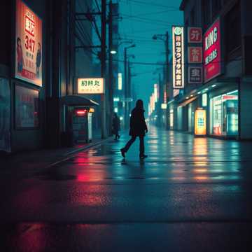 霓虹未眠的街