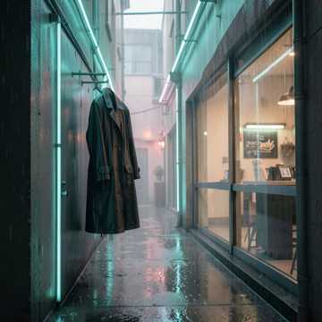 残灯冷雨街