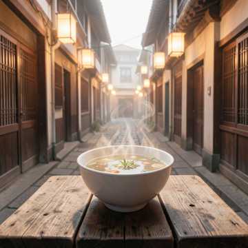 灯火烩晚霞