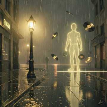 Street lamp old rain