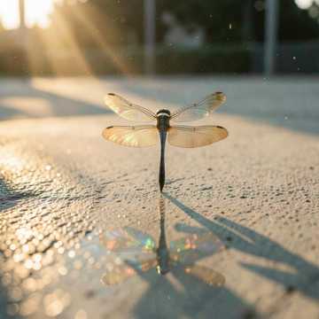 蜻蜓绕操场