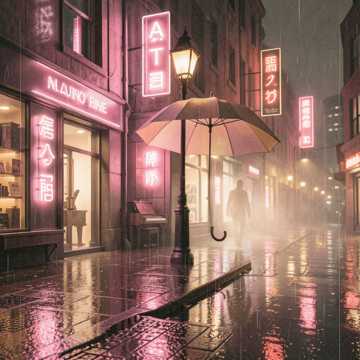 霓虹旧街口