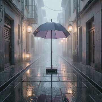 雨滴穿巷的余温