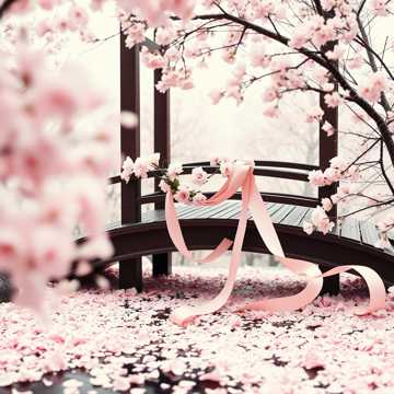 粉瓣碎雨的刹那