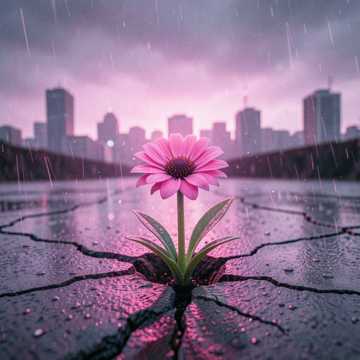 水泥缝里开的花