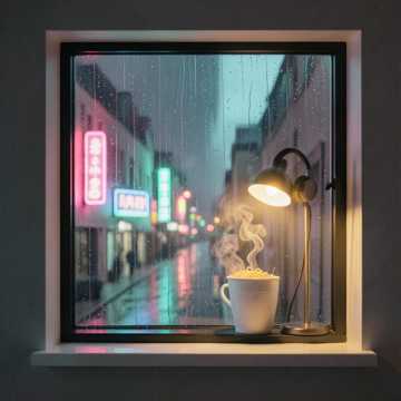 隔窗听雨