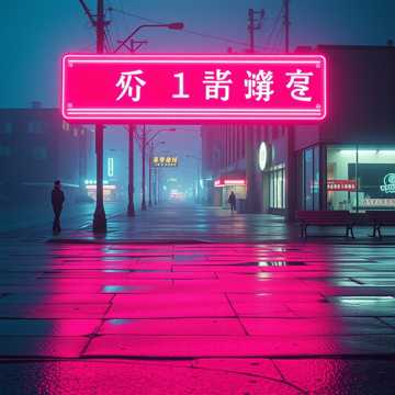 霓虹路牌