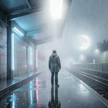 地铁站雨声