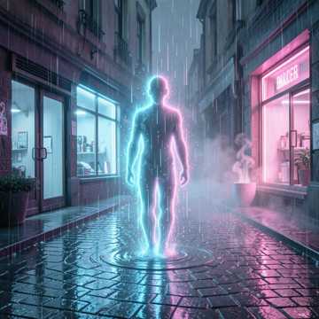 霓虹雨巷